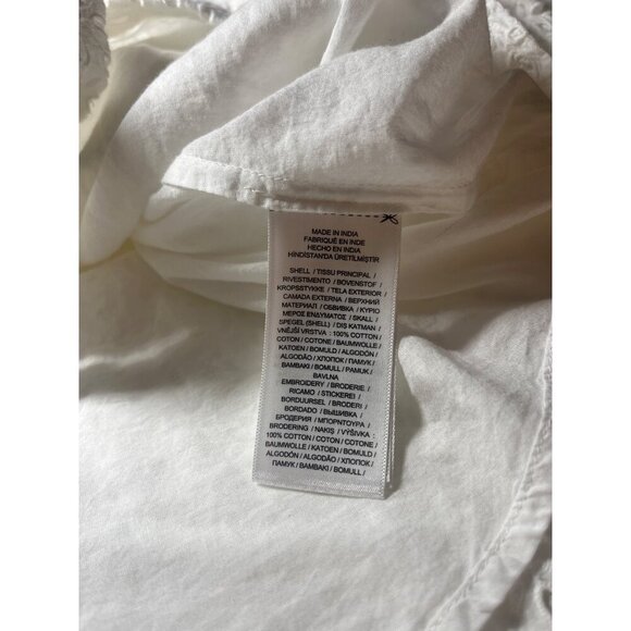 Lauren New with Tags Eyelet White Off Shoulder Blouse Ladies Size MED - Picture 10 of 11